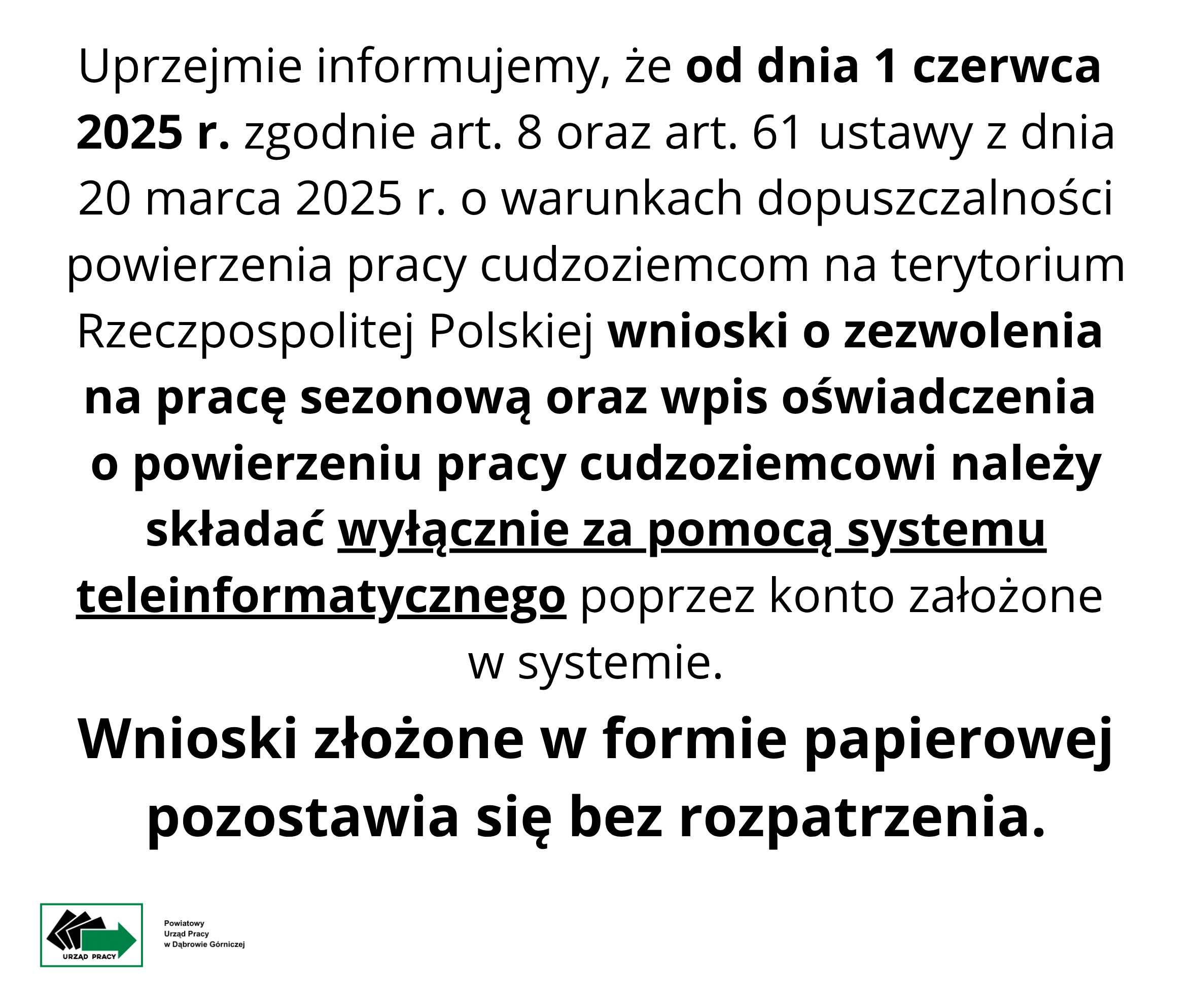 Zdjęcie artykułu Informacja o warunkach dopuszczalności powierzenia pracy cudzoziemcom.