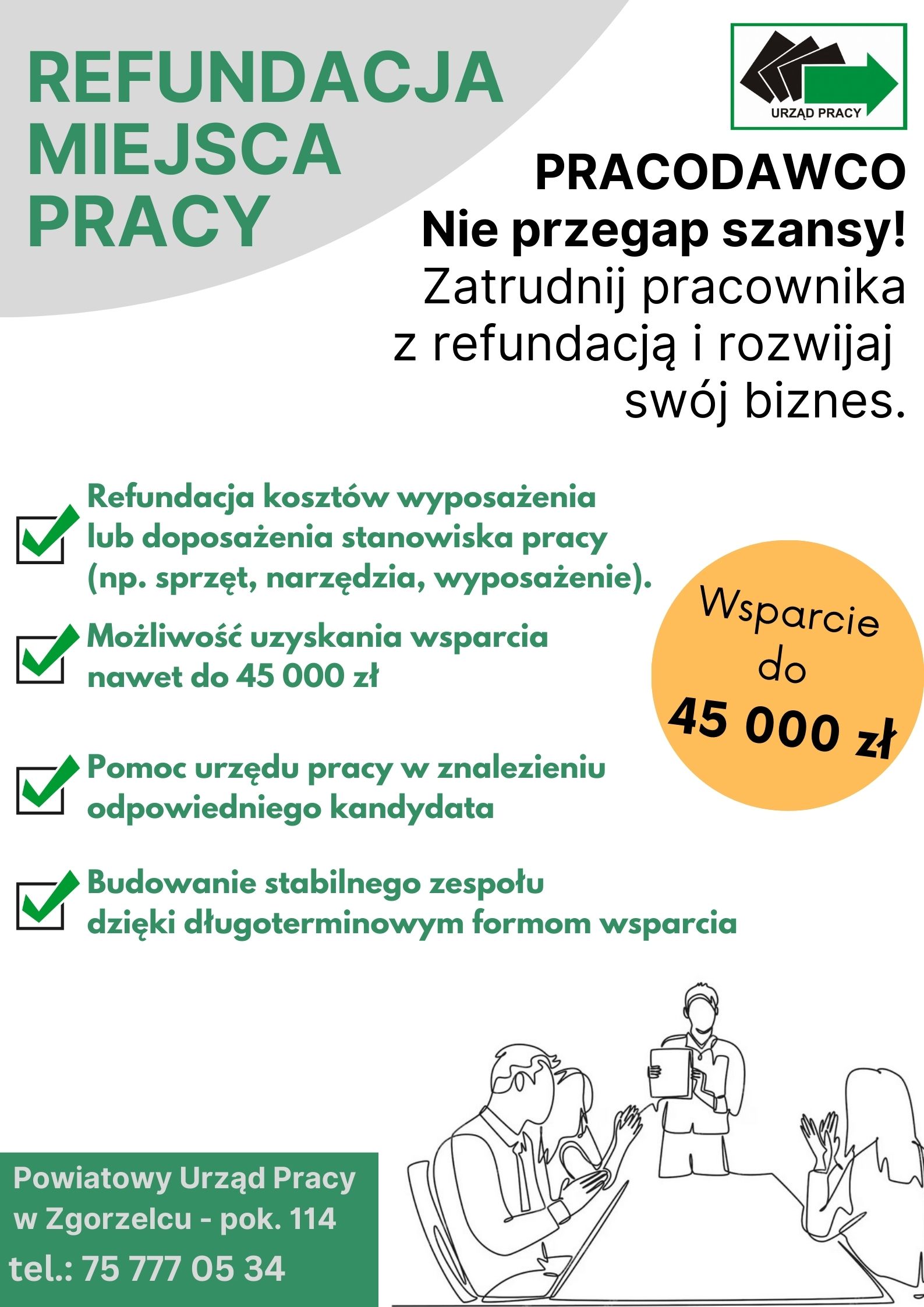 Zdjęcie artykułu Refundacja Miejsca Pracy – wsparcie dla pracodawców!